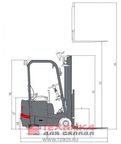 Электрический погрузчик LEMA  FE M 10-3F DX35