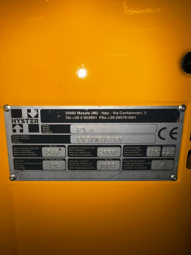 Тележка самоходная Hyster P1.6