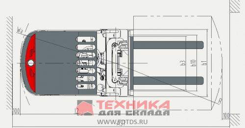 Электрический погрузчик LEMA  FE M 10-3F DX35